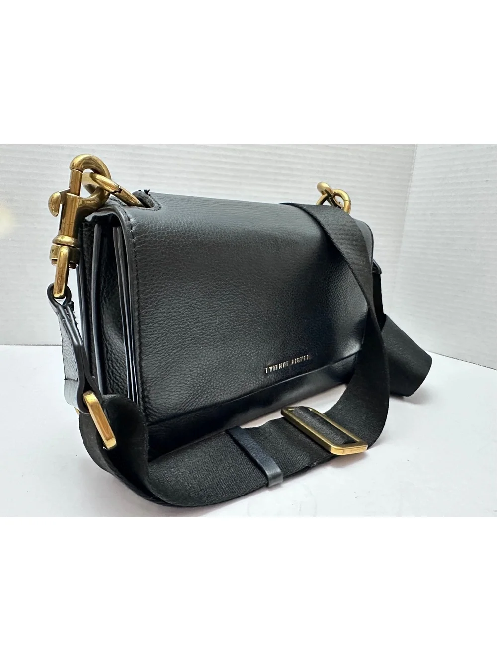 Etienne Aigner Pebbled Leather Crossbody Messenger Shoulder Flap Bag